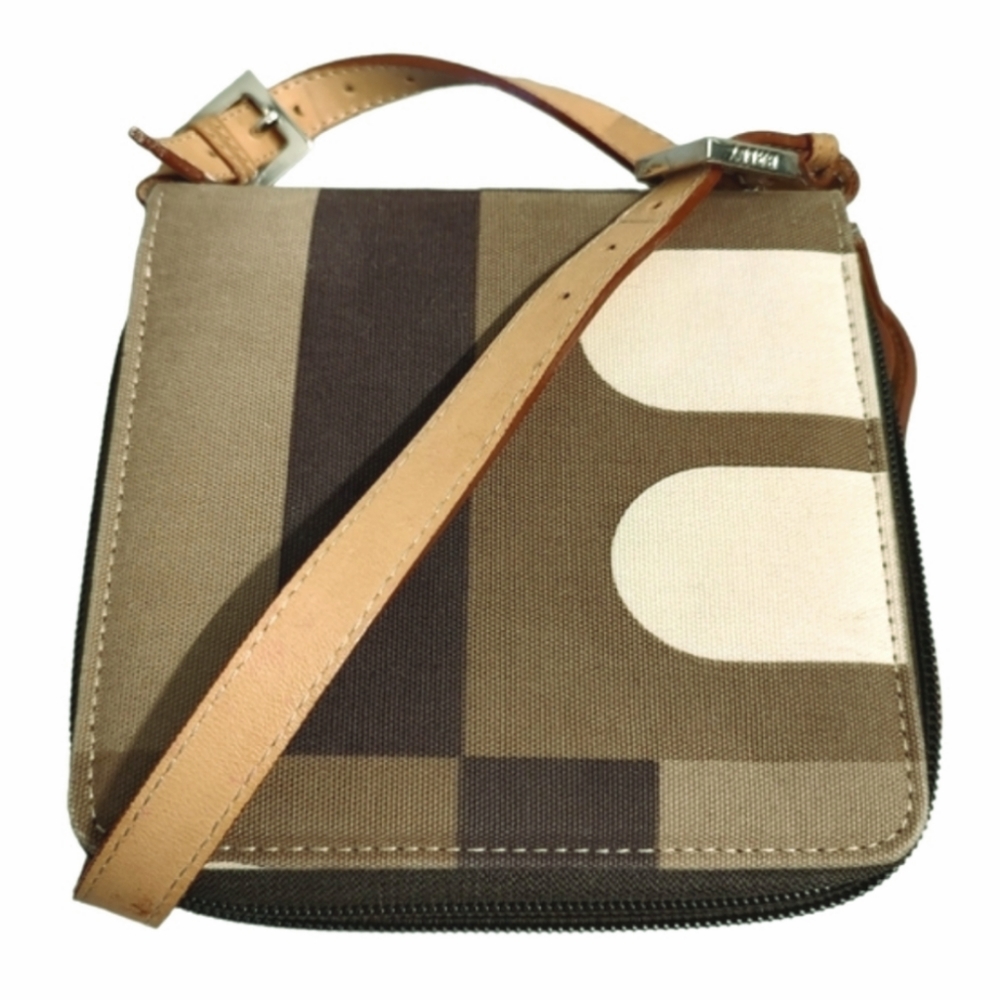 BALLY Beppina 11519 Canvas Logo Monogram Zip Around Wallet Crossbody Handbag - Picture 7 of 16